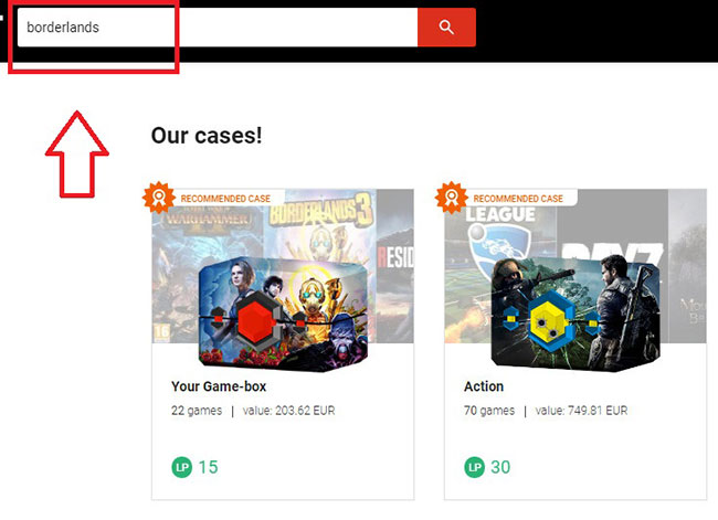 You can use search function to easily find game which interests you most.
