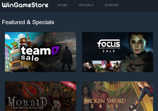 WinGameStore is a distributor of digital download games for Windows and Linux.